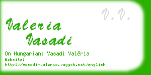 valeria vasadi business card